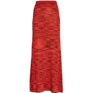 ALEXIS WOMENS MOSE MAXI SKIRT ORANGE SPACE STRIPE KNIT MAXI LARGE